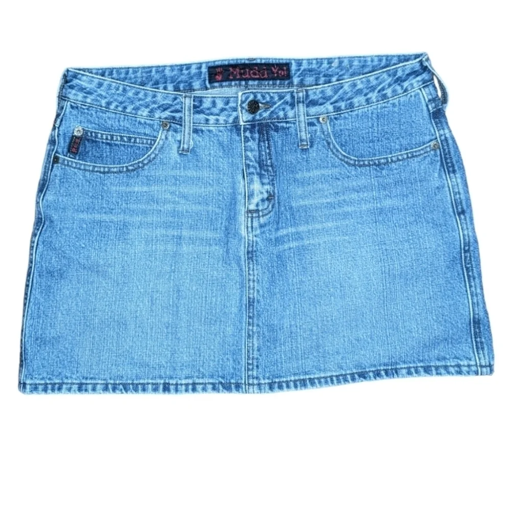 Y2K Vintage Mudd YO! Denim Mini Skirt size 13
